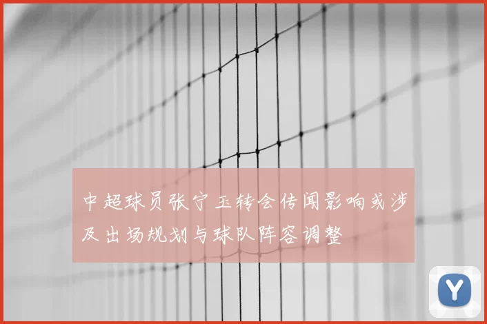 中超球员张宁玉转会传闻影响或涉及出场规划与球队阵容调整